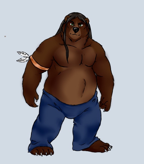 My Daddy as a bear tee-hee. He wanted to see how it would look.